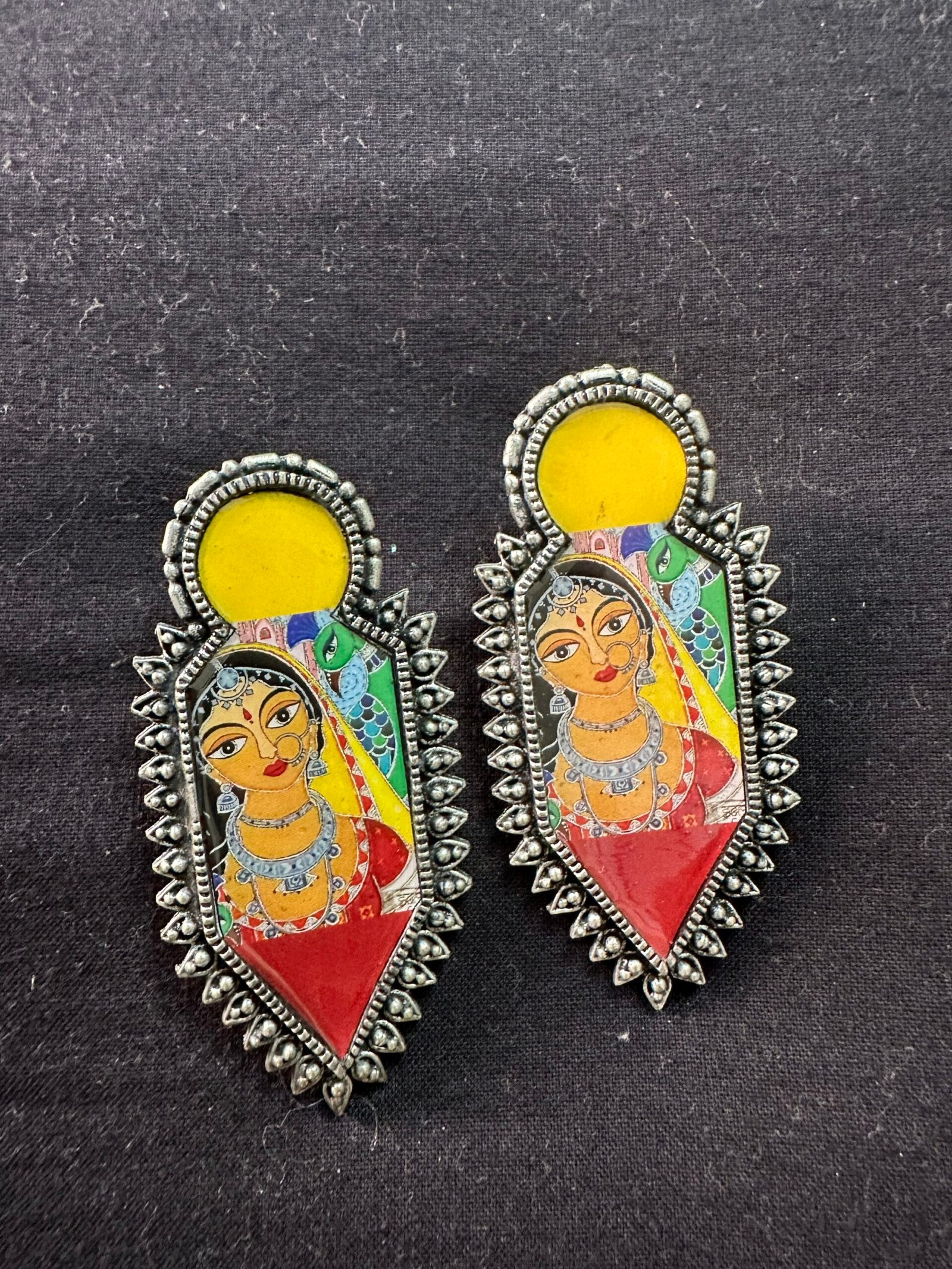 Oxidised Devi Earrings