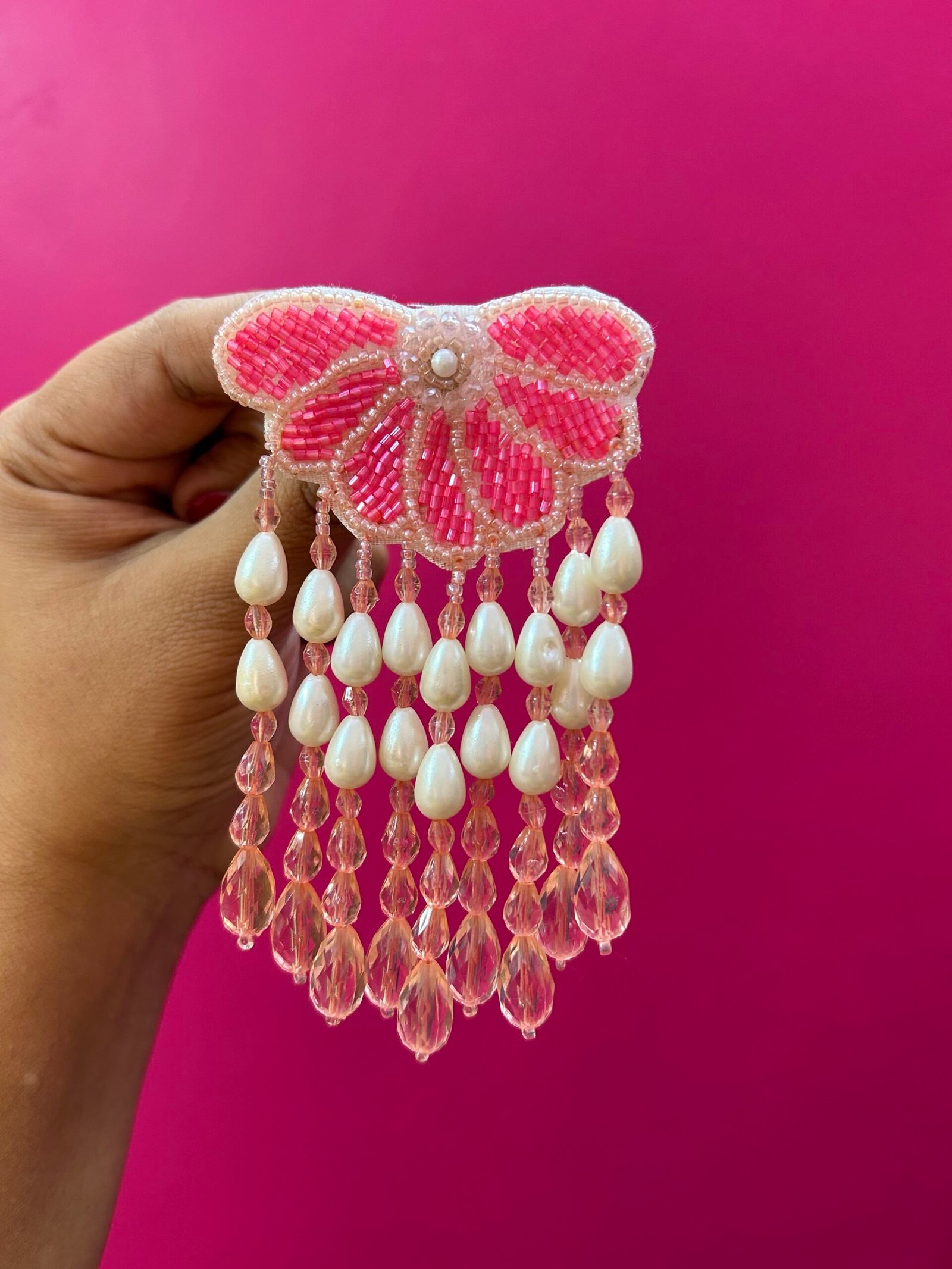 Pink Hanging Earrings