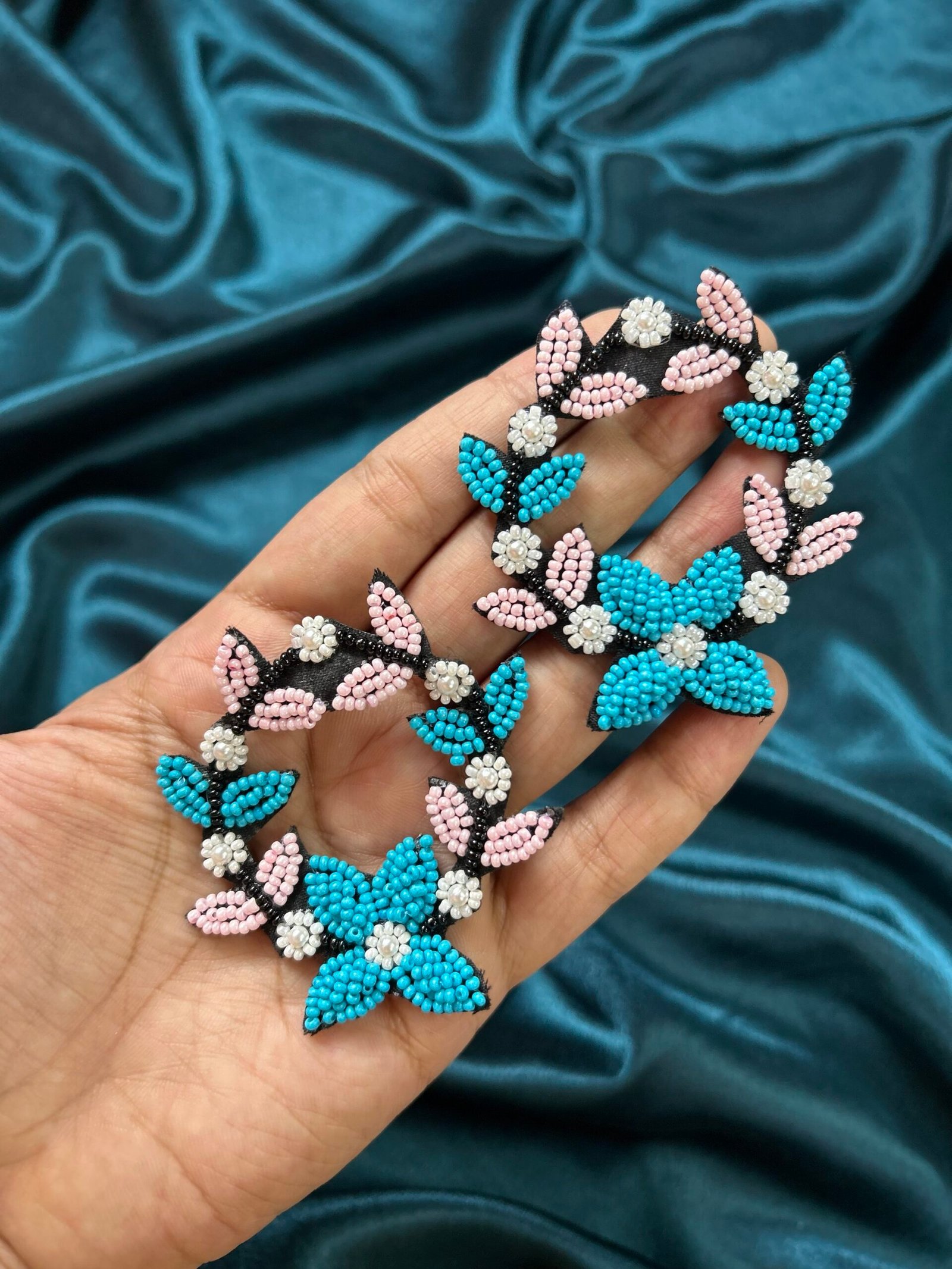 Blue Pink Earrings
