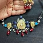 Silver Replica Meenakari Choker