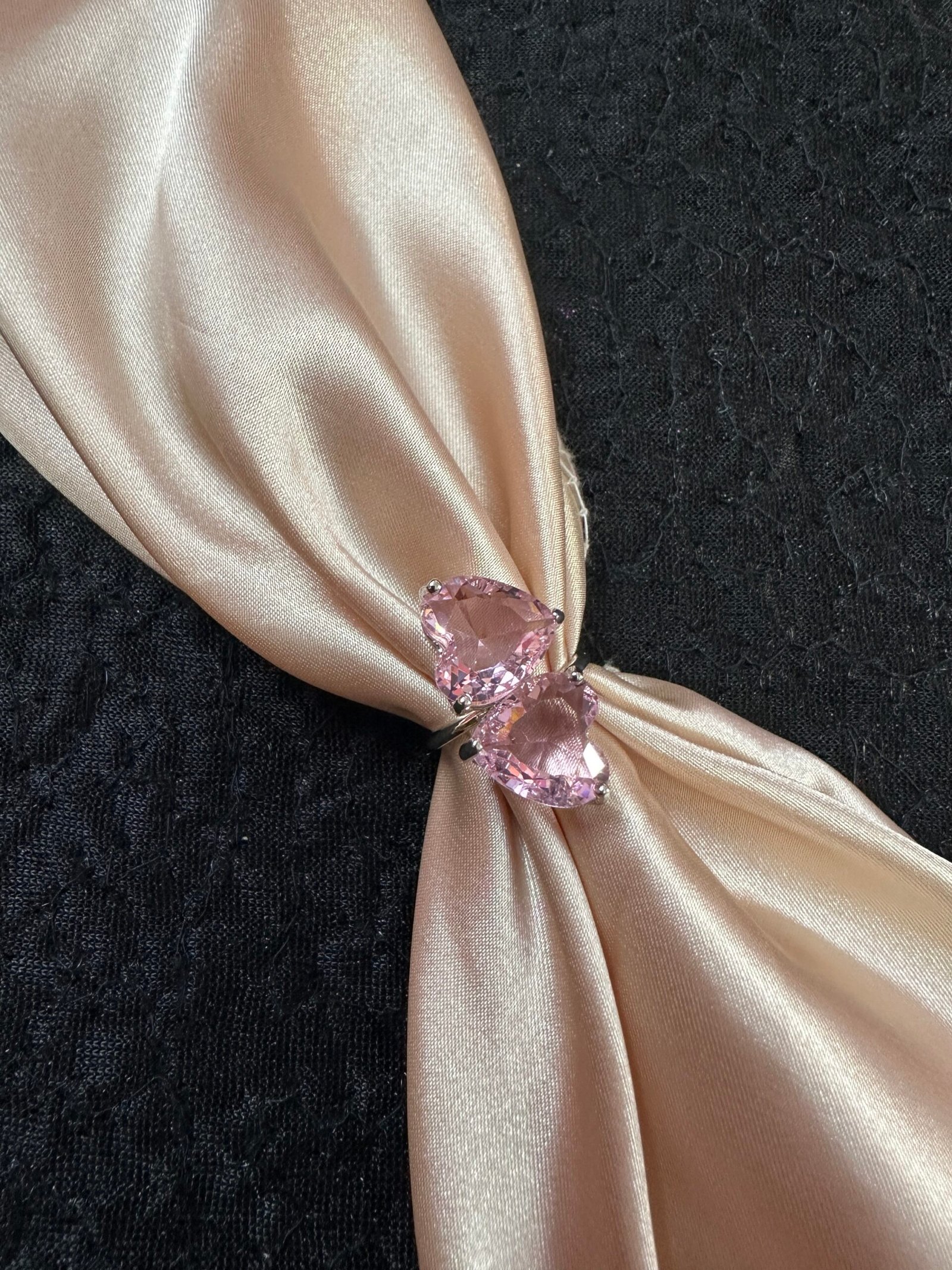 AD Heart Ring - Baby Pink