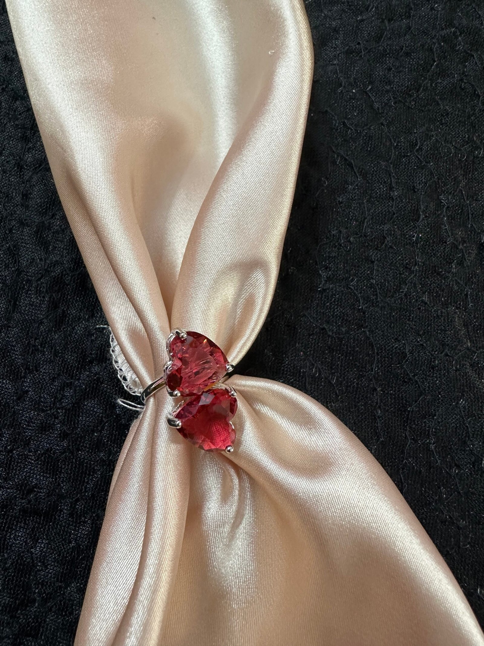 AD Heart Ring - Red