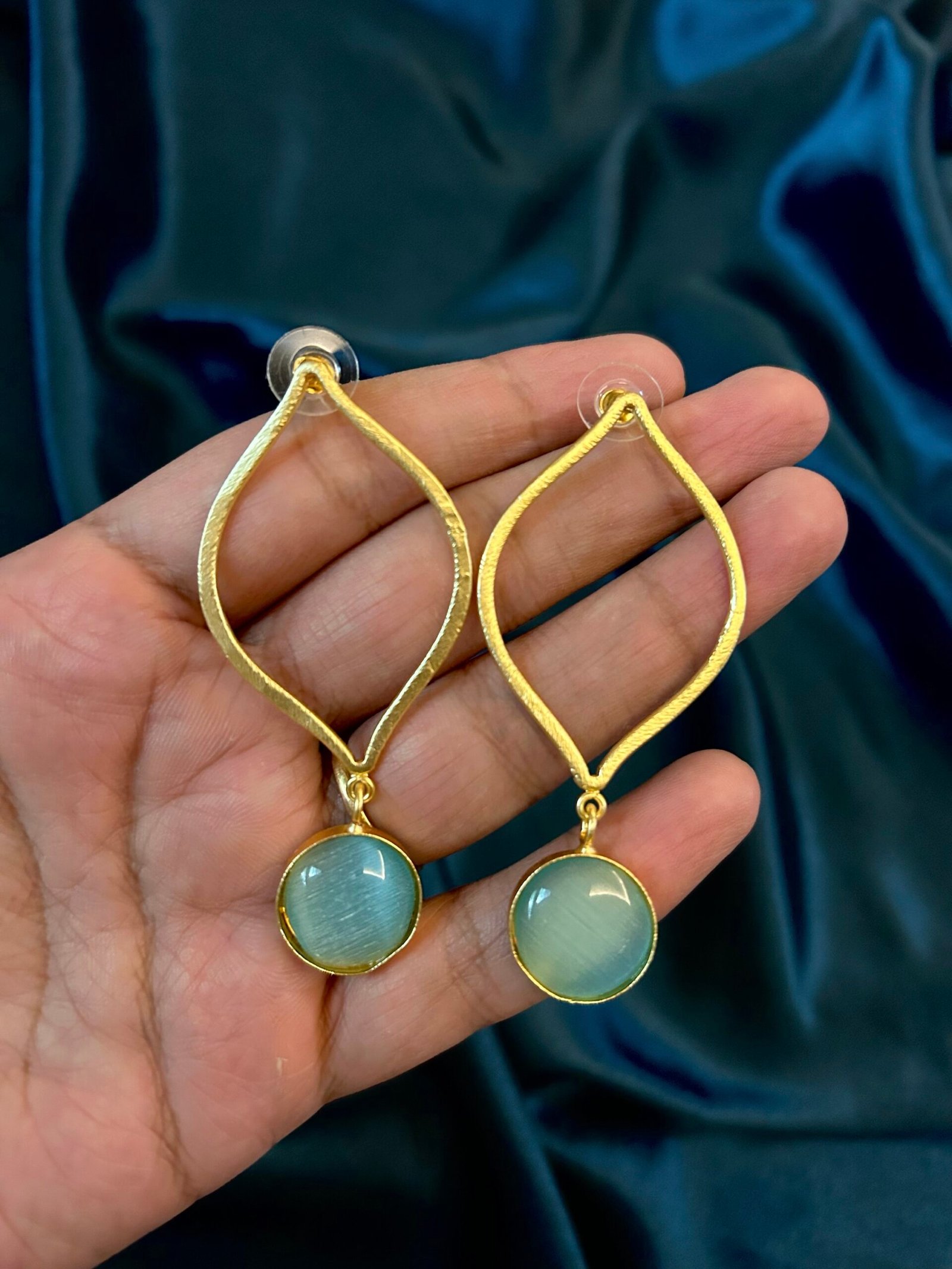 Monalisa Brass earrings - Blue