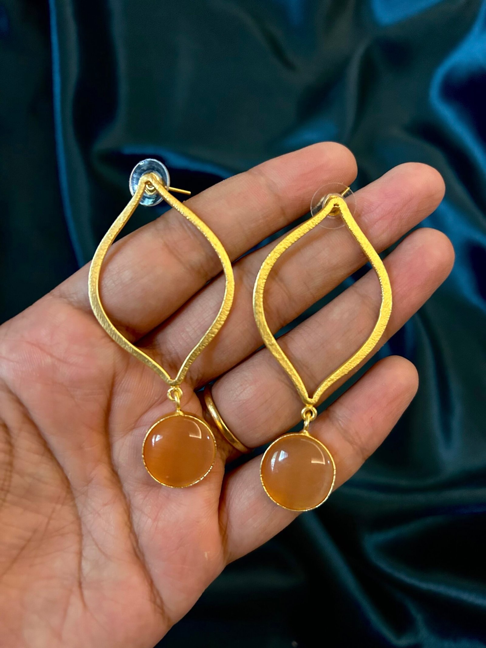 Monalisa Brass Earrings - yellow