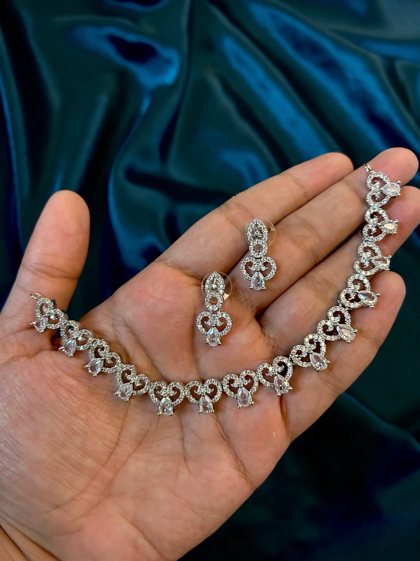AD Necklace Set - Silver