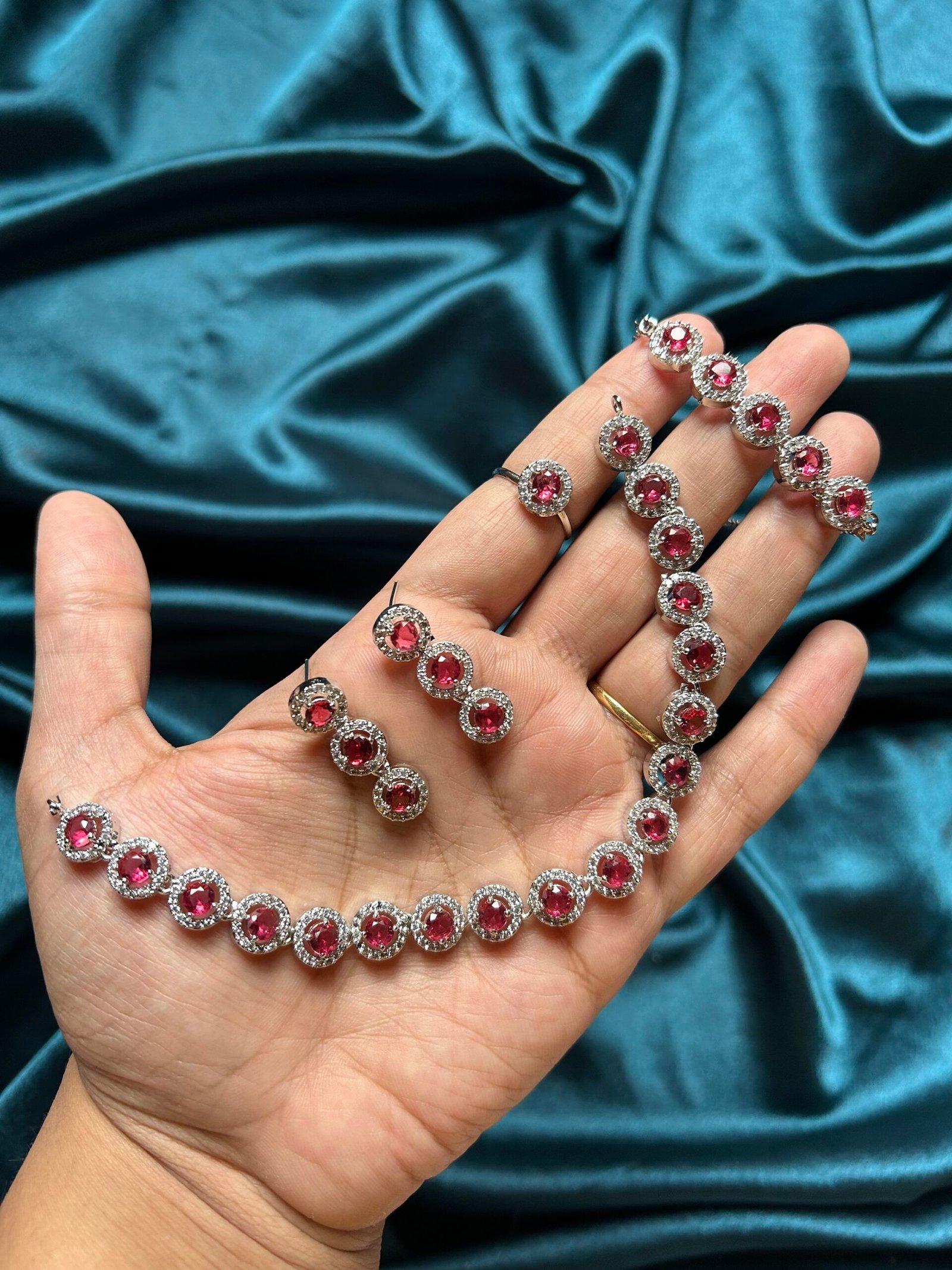 Divya AD Combo Set - Ruby Red