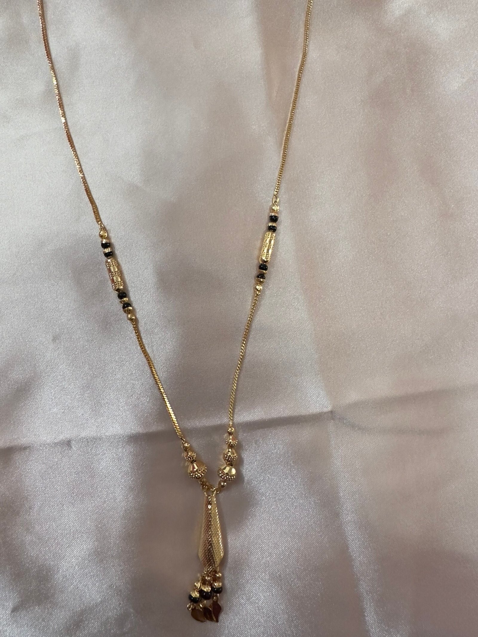 Golden Mangalsutra With Cone Pendant