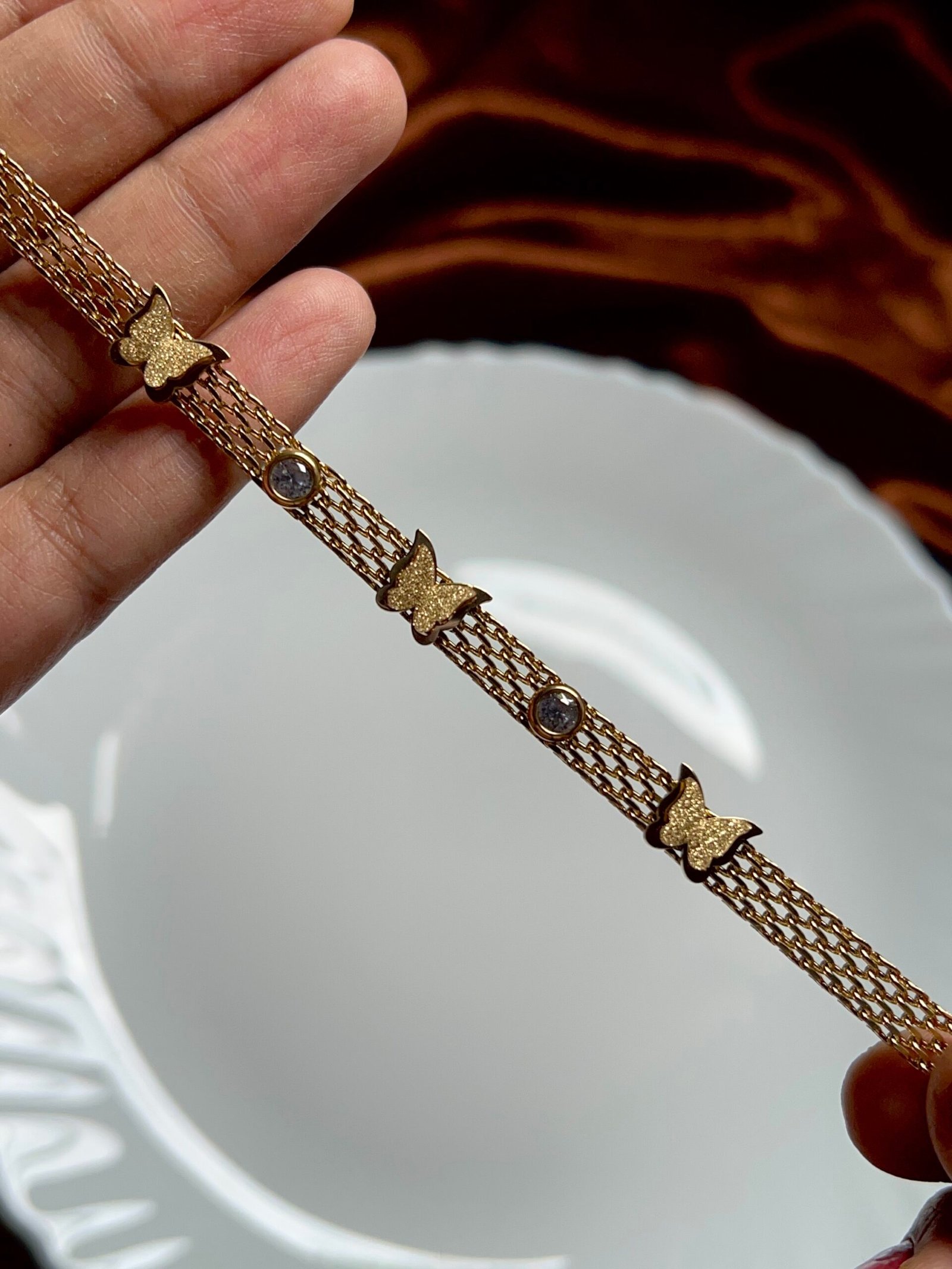 Anti Tarnish Butterfly Bracelet
