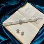 AD Pearl Necklace Set With Studs