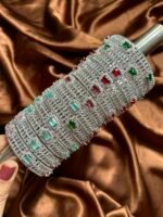 Nisha AD Bangles Set of 2 - Ruby - Image 2