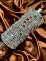 Nisha AD Bangles Set of 2 - Multi - Image 2