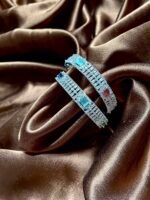 Nisha AD Bangles Set of 2 - Multi - Image 3