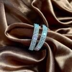 Nisha AD Bangles Set of 2 - Mint and Pink