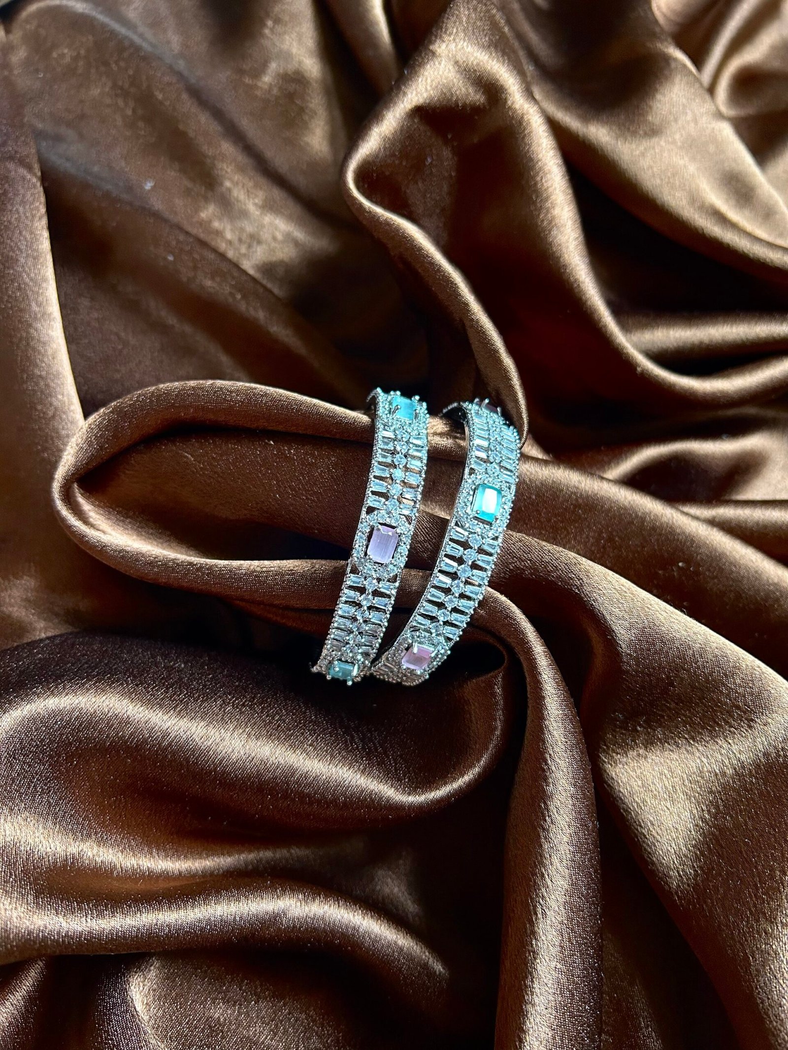 img_5848 Nisha AD Bangles Set of 2 - Mint and Pink - Image 1