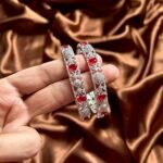 Adya AD Bangles Set of 2 - Ruby