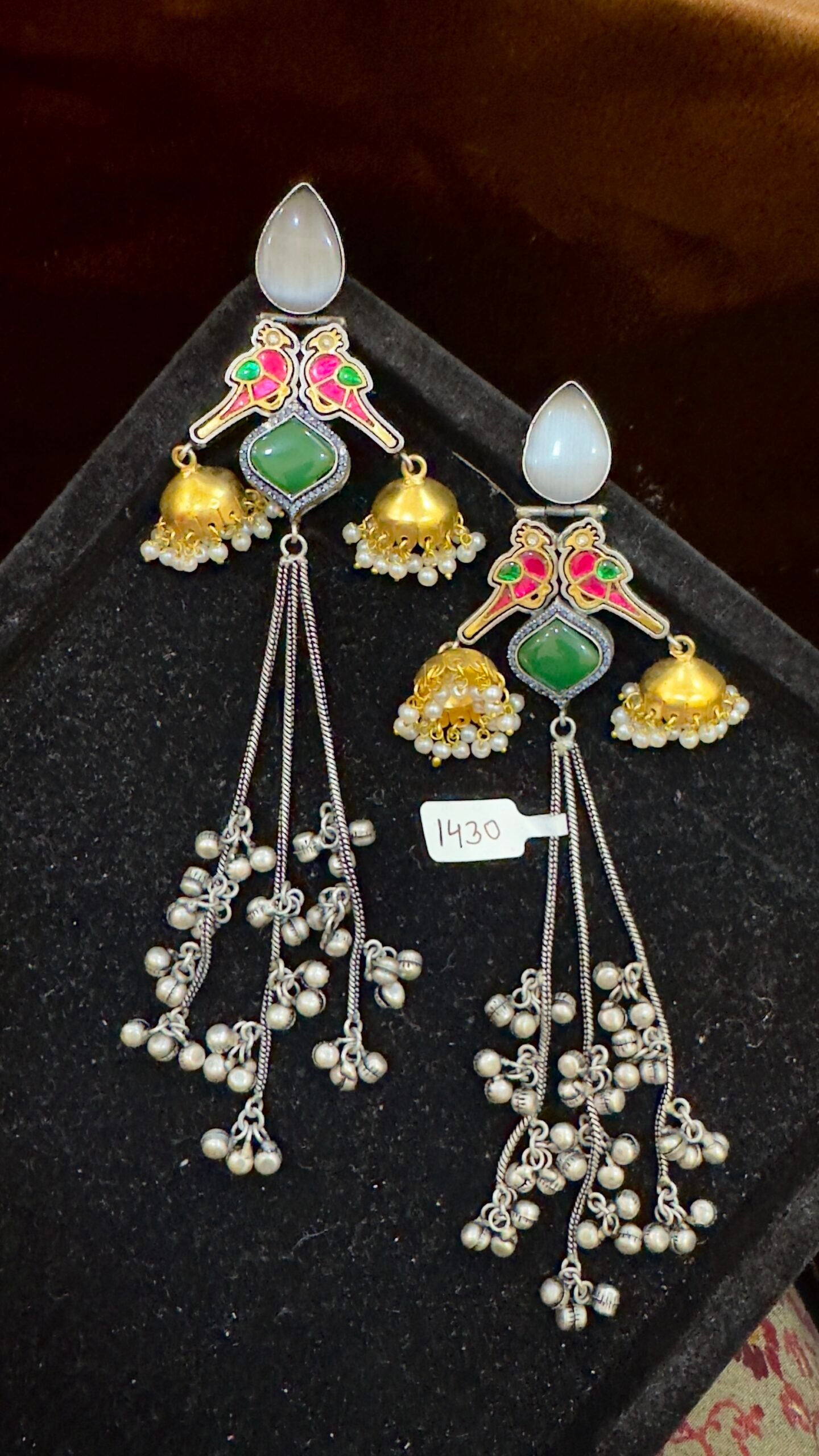 Kashmiri Earrings Dual Tone - K6