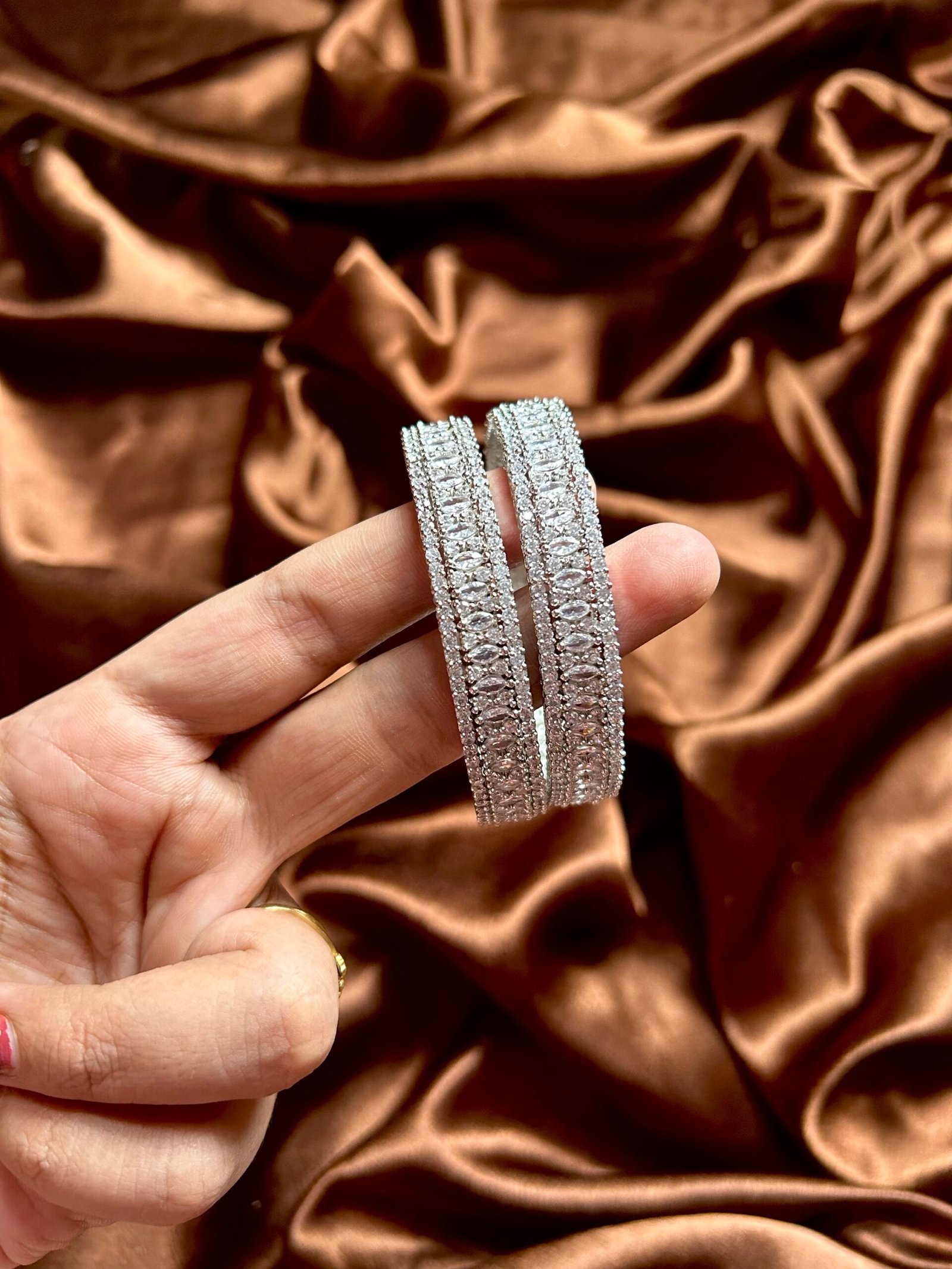 img_5907 AD Kada Set of 2 - Silver - Image 1