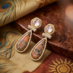 Polki Earrings - Orange
