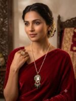 Gajra Chain with Moissanite Pendant - Image 2