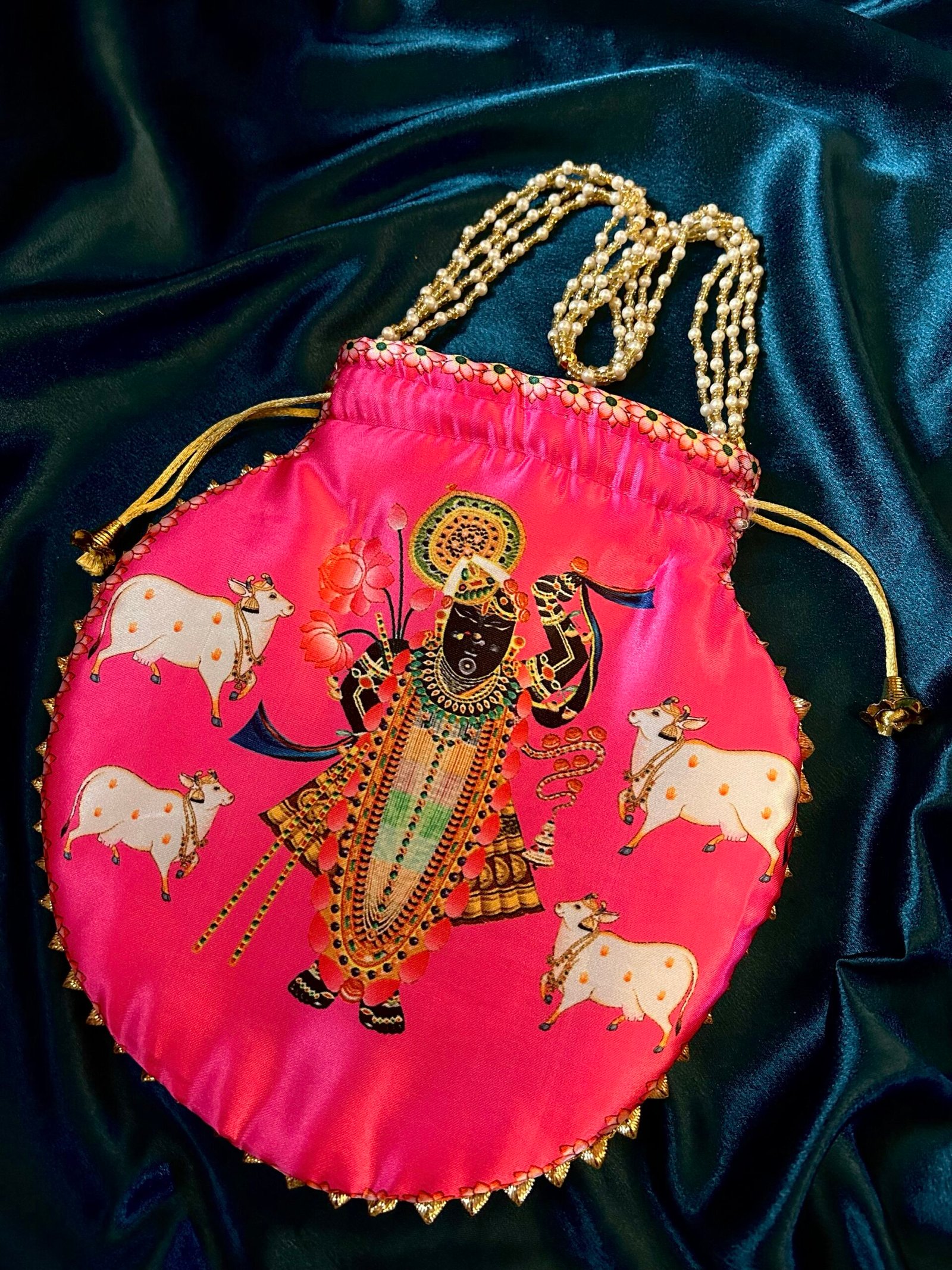 Shreenathji Potli - Hot Pink