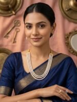 Pearl Necklace Set With Earrings - Image 2