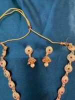 Copper Long Necklace Set With Earrings - Image 2