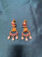 Tyani Tiger Stone Earrings - Ruby - Image 5