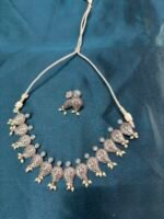 Silver Replica Necklace Set With Earrings - Sky - Image 3