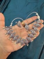 Silver Replica Necklace Set With Earrings - Sky - Image 4