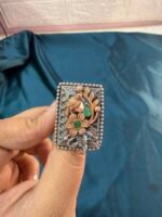 Oxidise Dual tone Peacock Ring - Image 4