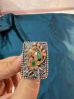 Oxidise Dual tone Peacock Ring - Image 3
