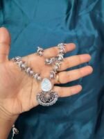 Silver Replica Dolphin With Mother of Pearl Necklace Set With earrings - Image 8