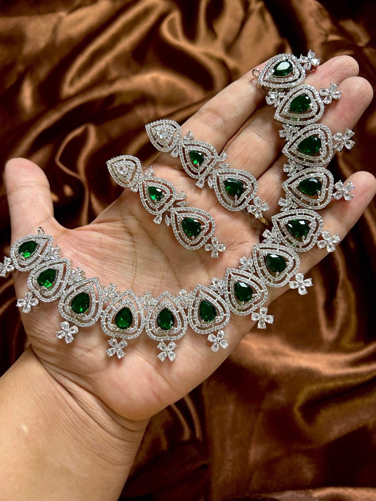 Chahat AD Necklace Set - Green