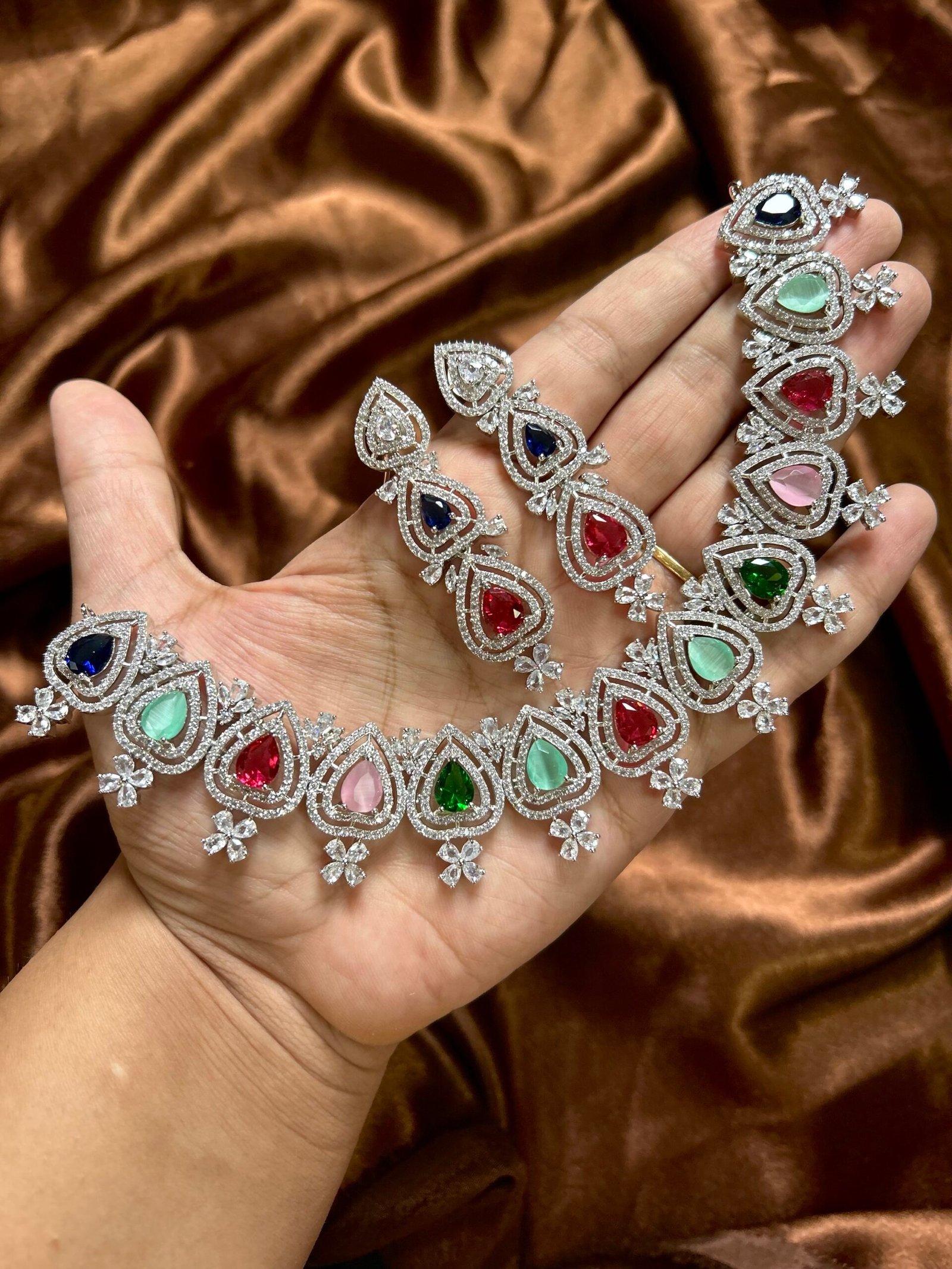 Chahat AD Necklace Set - Multi