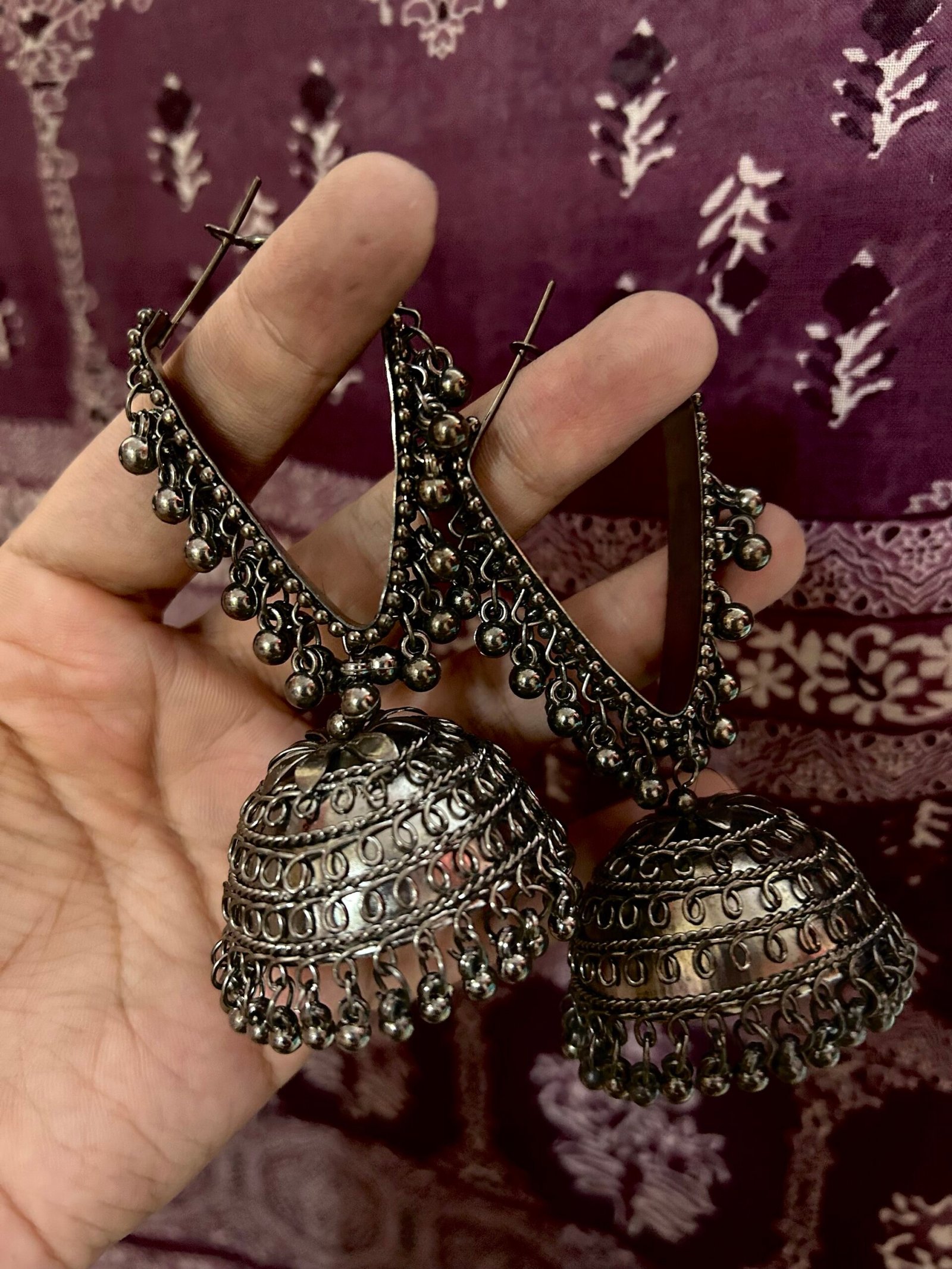 Oxidise Jhumka Earrings