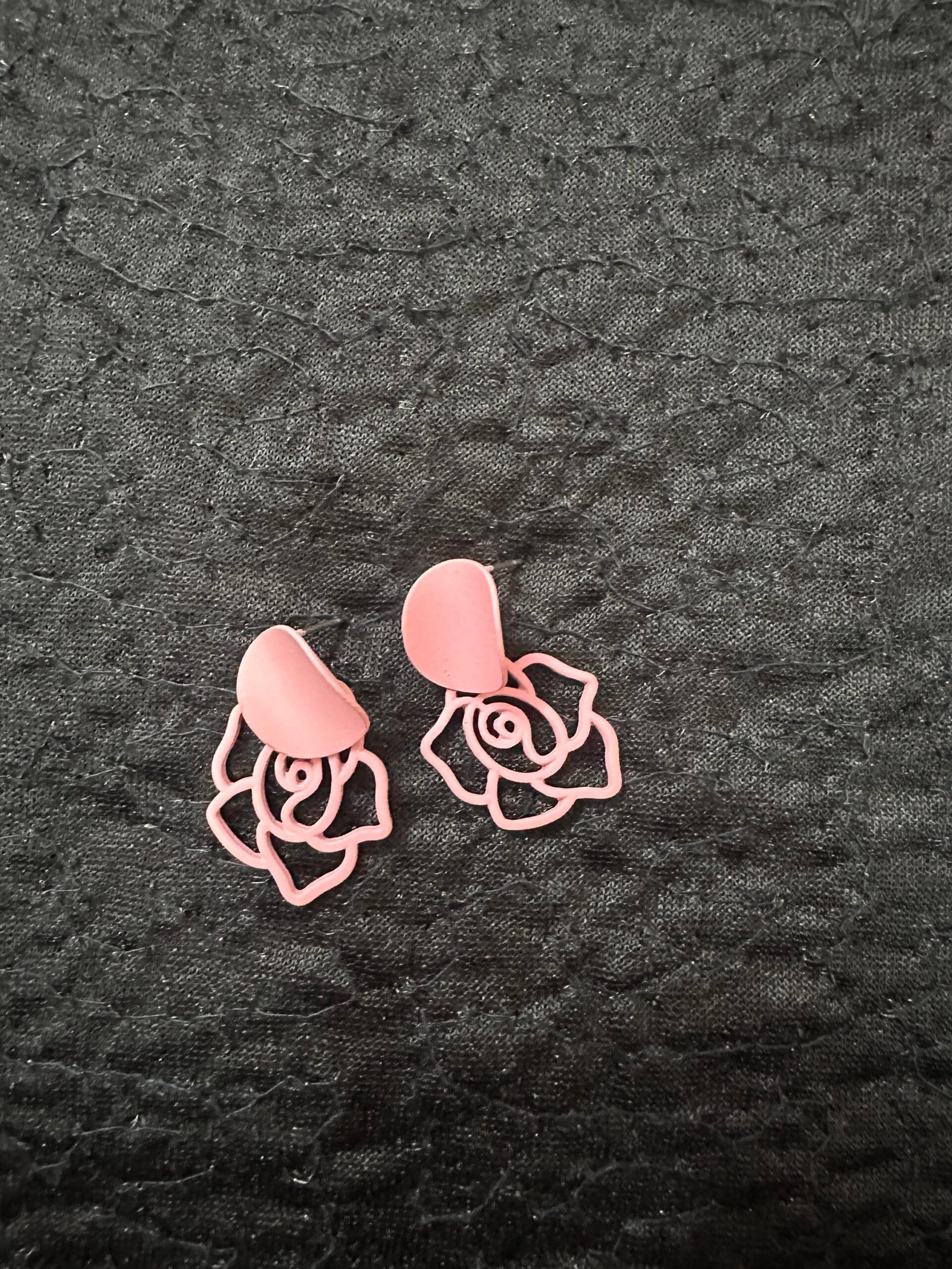 Pink Rose Studs