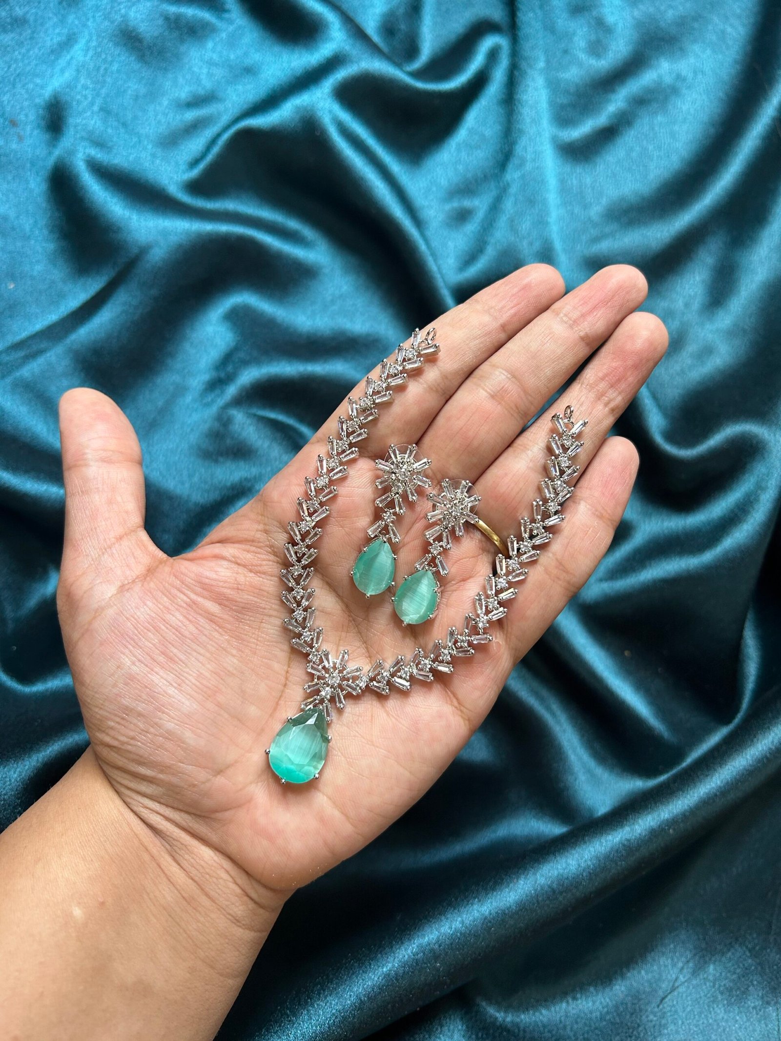 AD Necklace Set - Mint