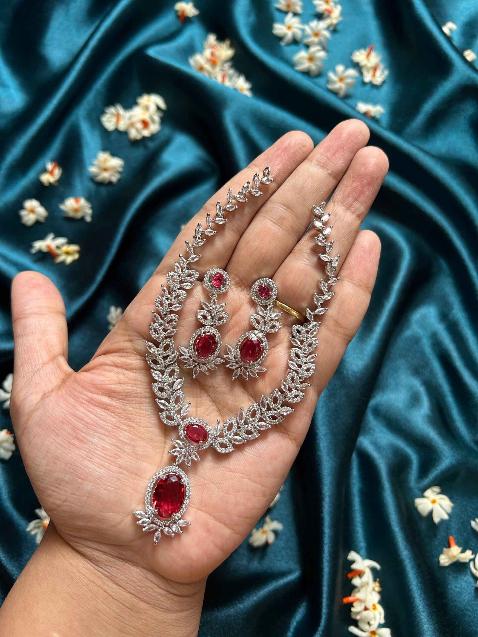 AD Necklace Set - Ruby