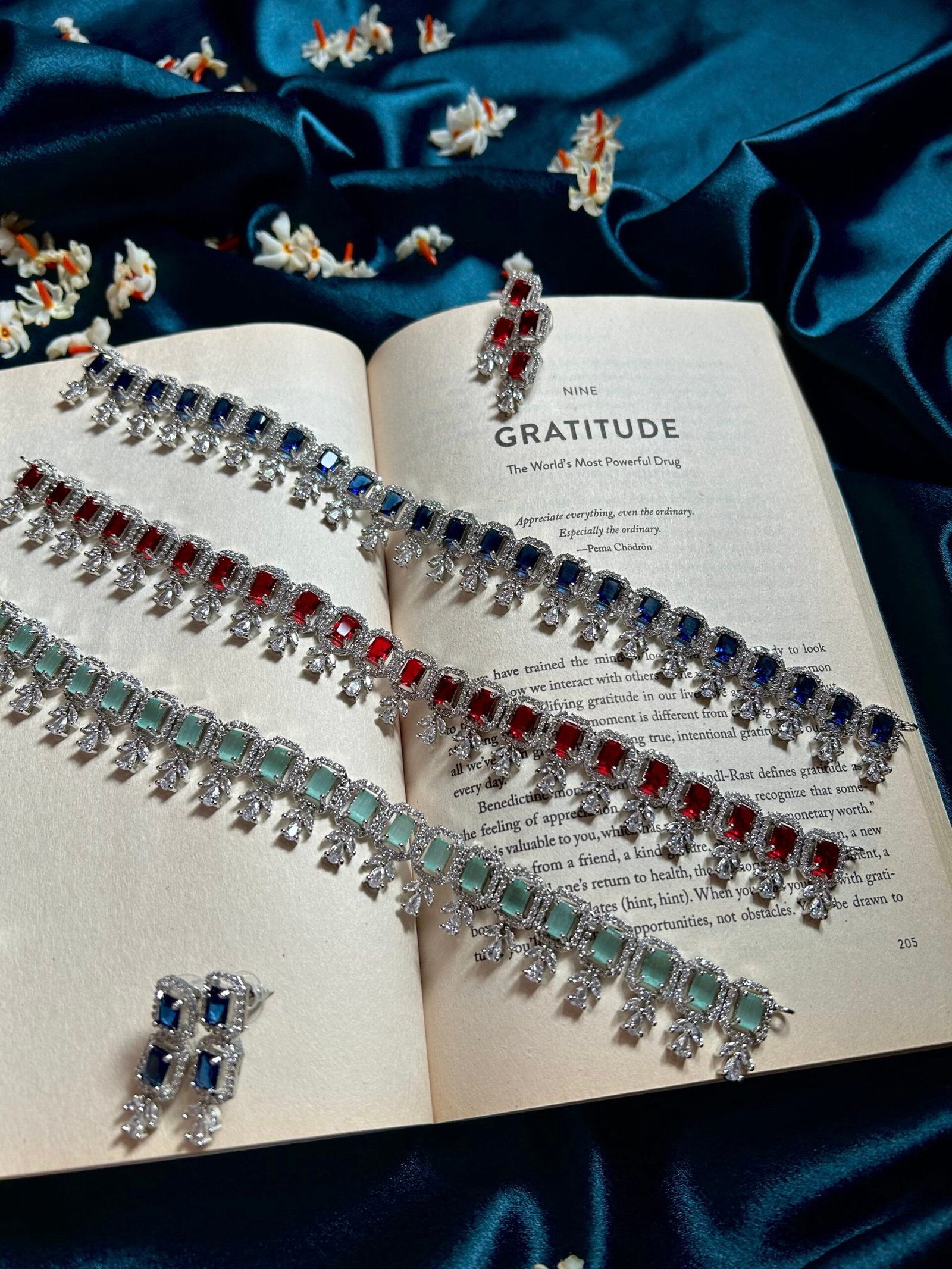 AD Necklace Set - Blue