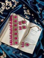 Kundan Pink Necklace Set with Mangtika - Image 2