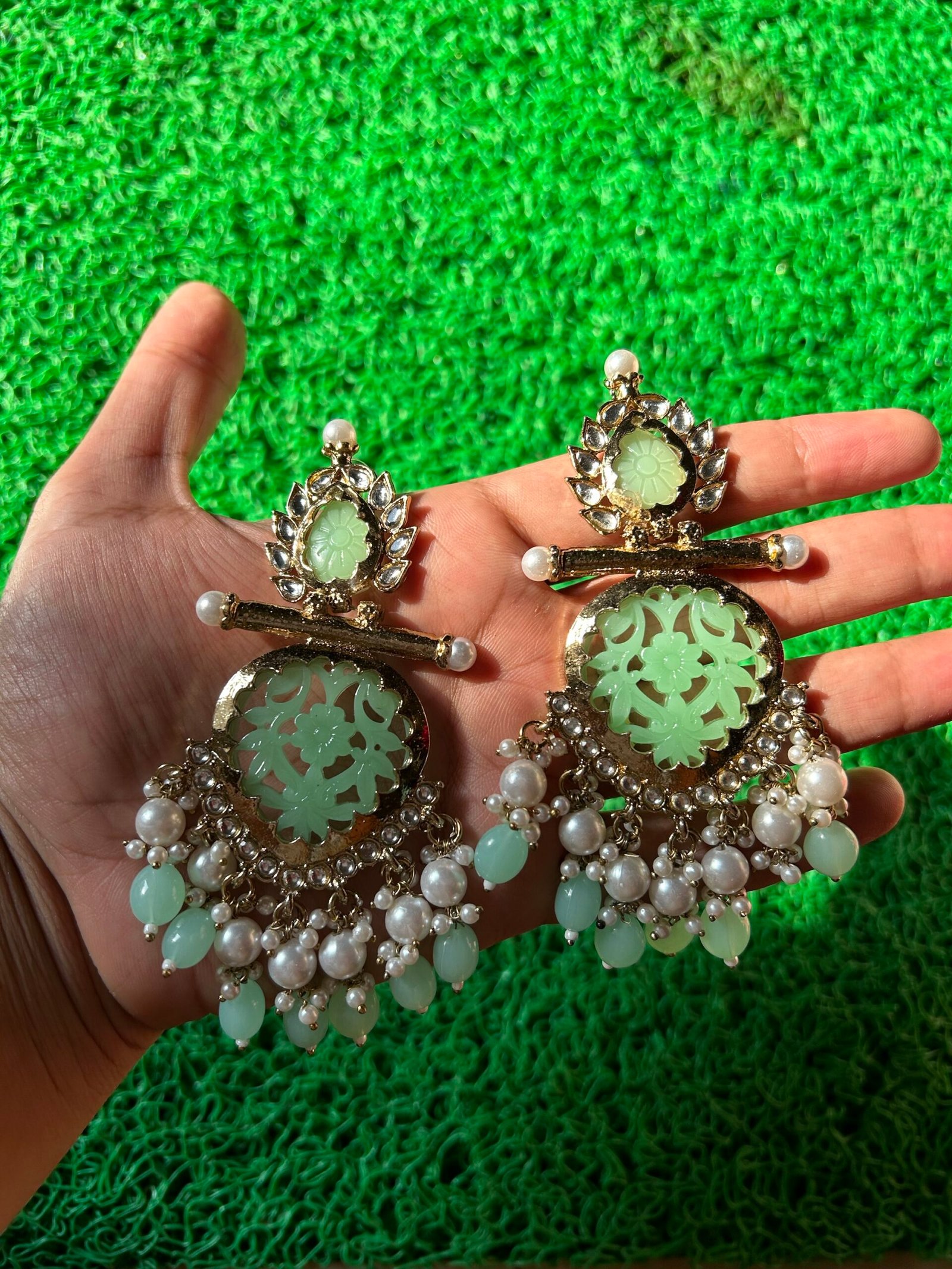 Arohi Earring- Pastel Green