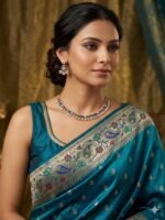 Navratan Pearl Necklace Set With Earrings - Multi - Image 2