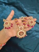Chir Mala Pink Necklace Set With Earrings - Image 7