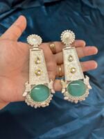 Silver White replica earrings - Mint - Image 5