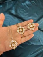 Tyani Kundan Premium Chain Pendant Set - Image 4