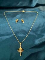 Daily Wear Chain Pendant Set with Earrings - Image 4