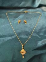 Daily Wear Chain Pendant Set with Earrings - Image 3
