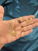 Daily Wear Chain Pendant Set with Earrings - Image 6