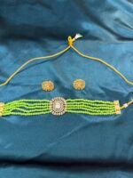 AD Suroskie Choker Set With Studs - Parrot Green - Image 7