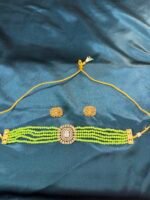 AD Suroskie Choker Set With Studs - Parrot Green - Image 6